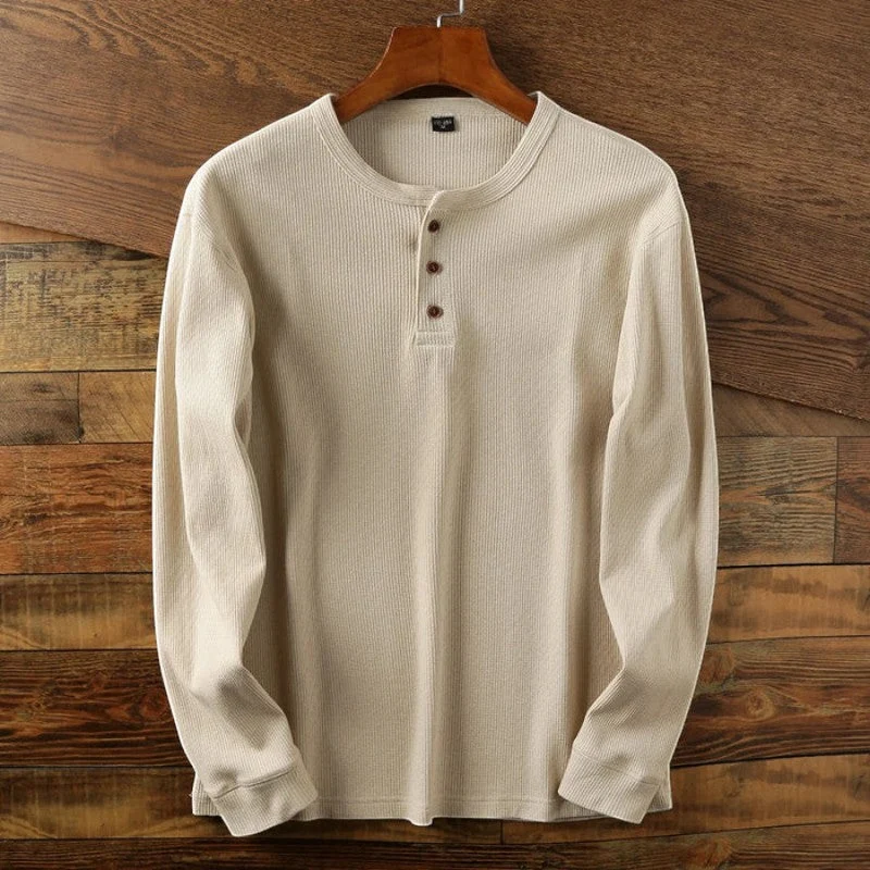 Chemise homme à col Henley
