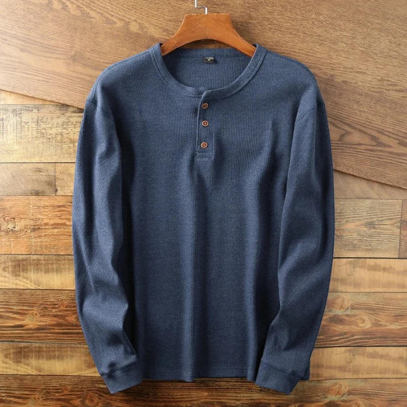 Chemise homme à col Henley
