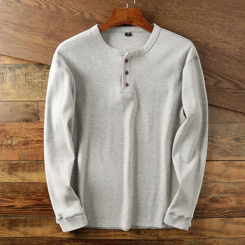 Chemise homme à col Henley