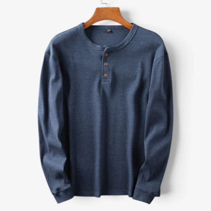 Chemise homme à col Henley