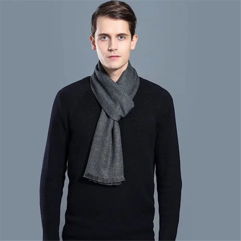Écharpe homme à petites franges