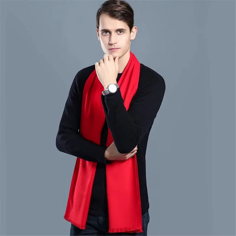 Écharpe homme à petites franges