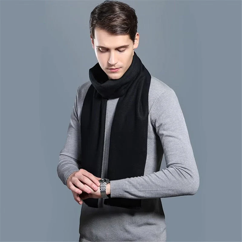 Écharpe homme à petites franges
