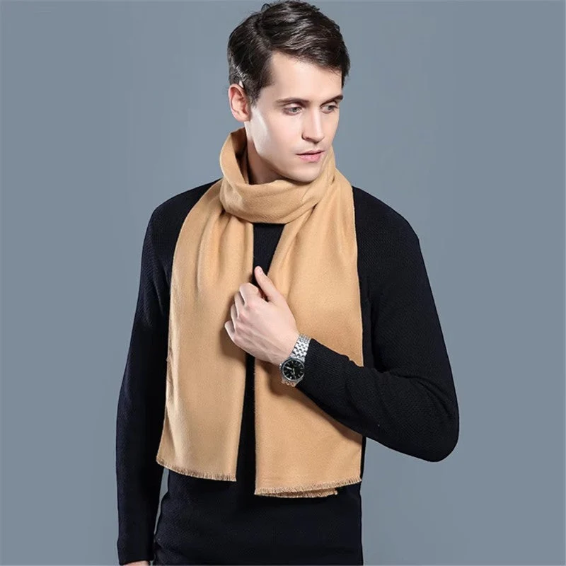 Écharpe homme à petites franges