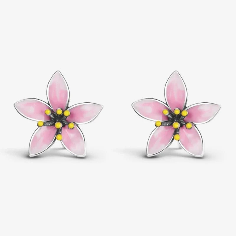 Boucles d’oreilles femme fleur de cerisier