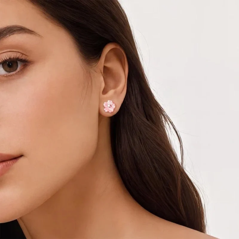 Boucles d’oreilles femme petite fleur