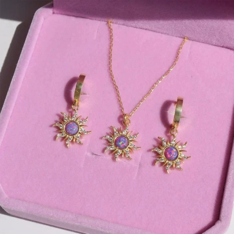 Boucles d’oreilles femme à motif tournesol