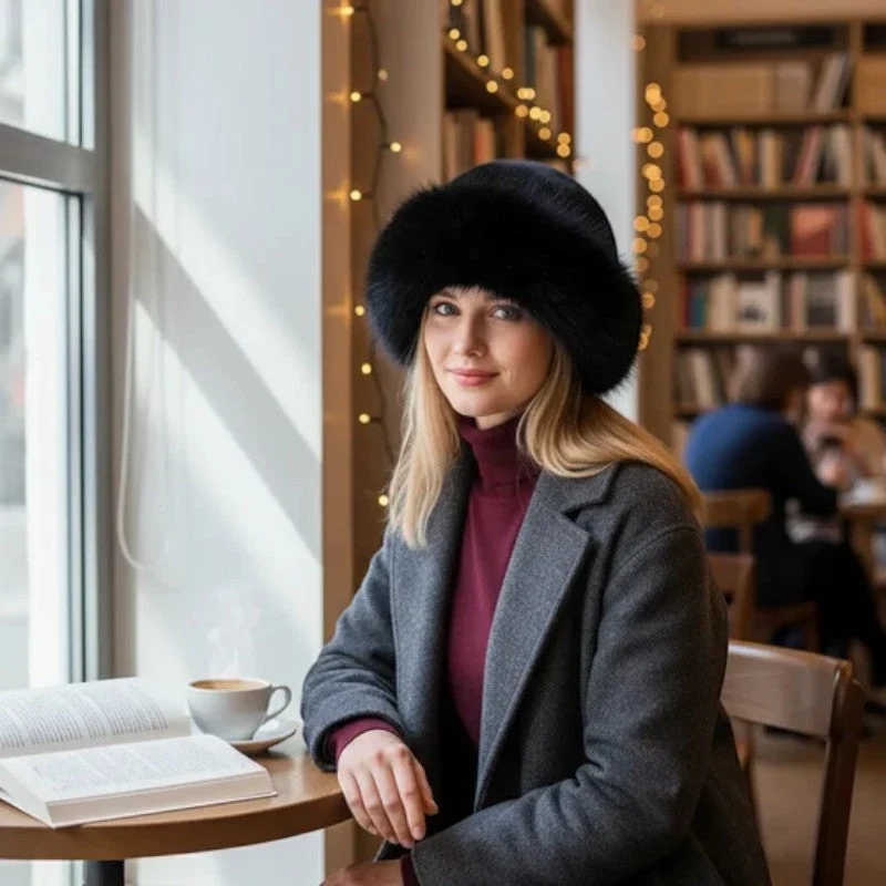 Bonnet femme à large couronne