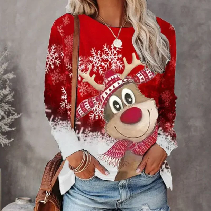 Pull femme de Noël à col rond