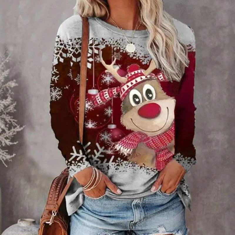 Pull femme de Noël à col rond