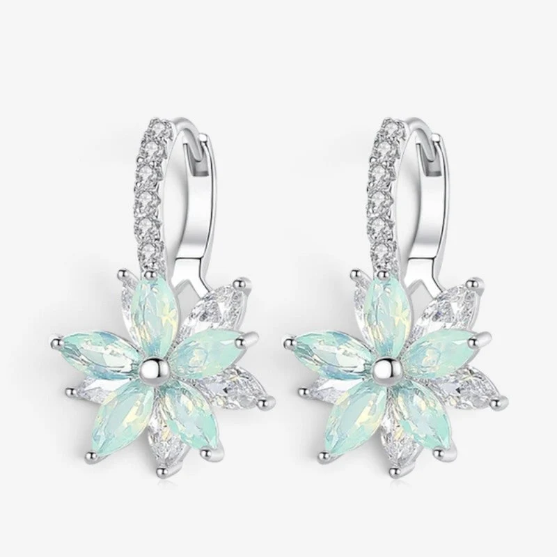 Boucles d’oreilles femme à motif floral