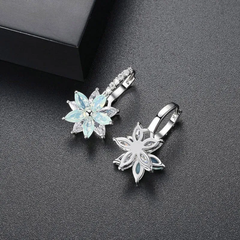 Boucles d’oreilles femme à motif floral