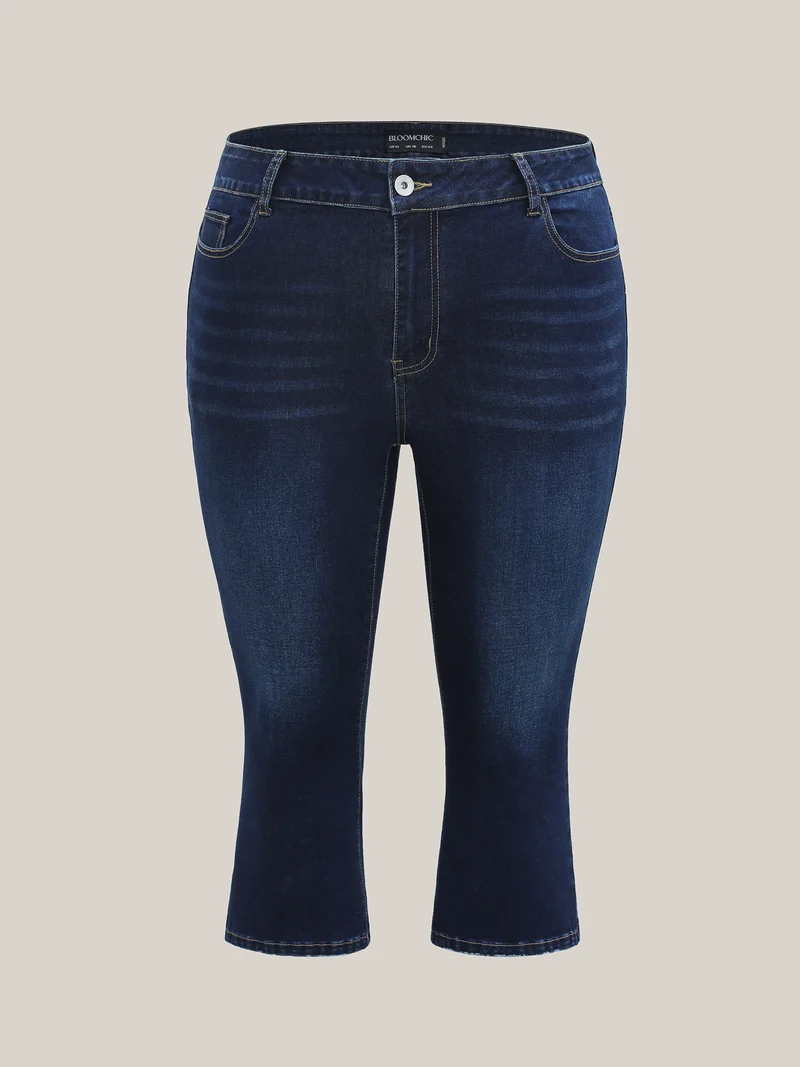 Skinny-Fit Cropped Mid-Rise Jeans