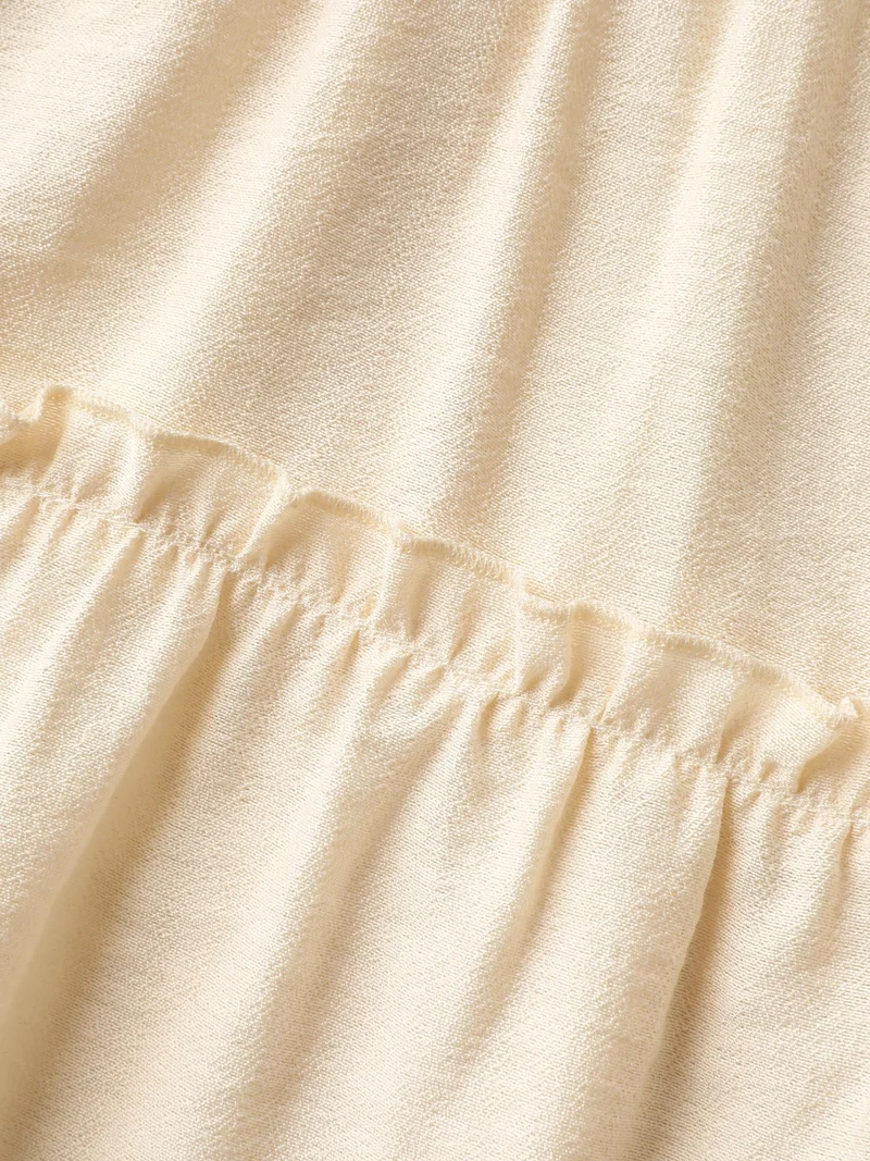 Pure Textured Tassels Tiered Tank Top