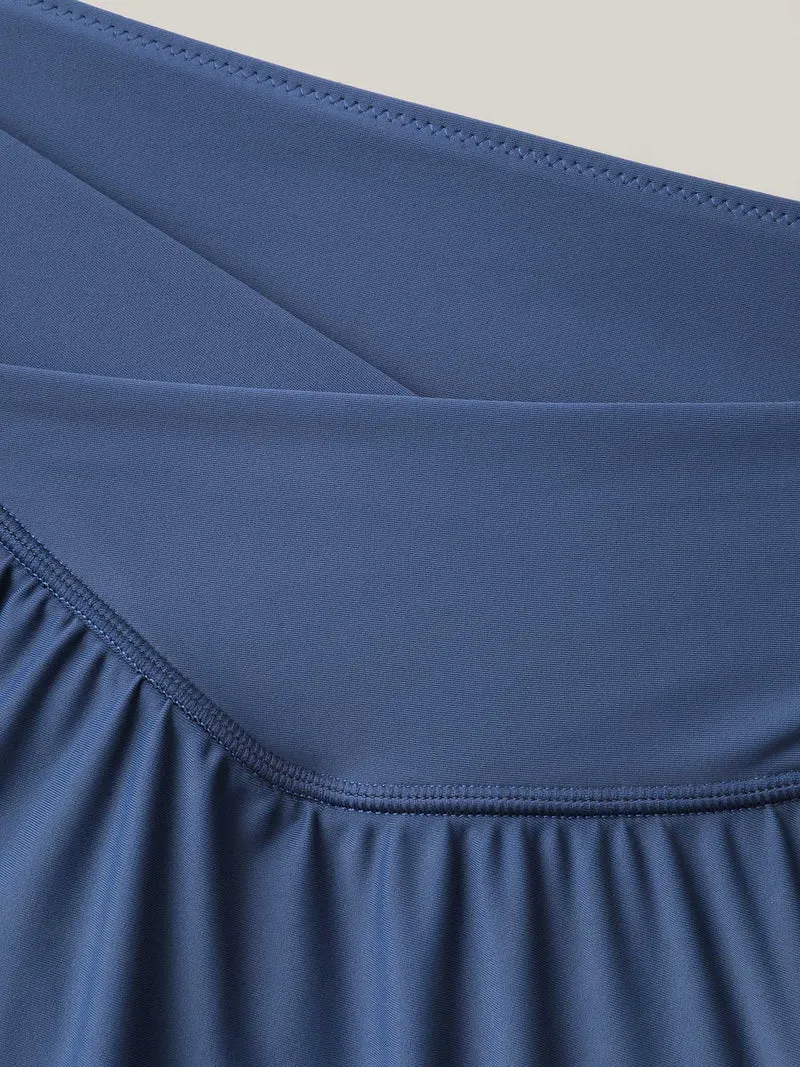 Crossover Waist Pockets Swim Bottoms
