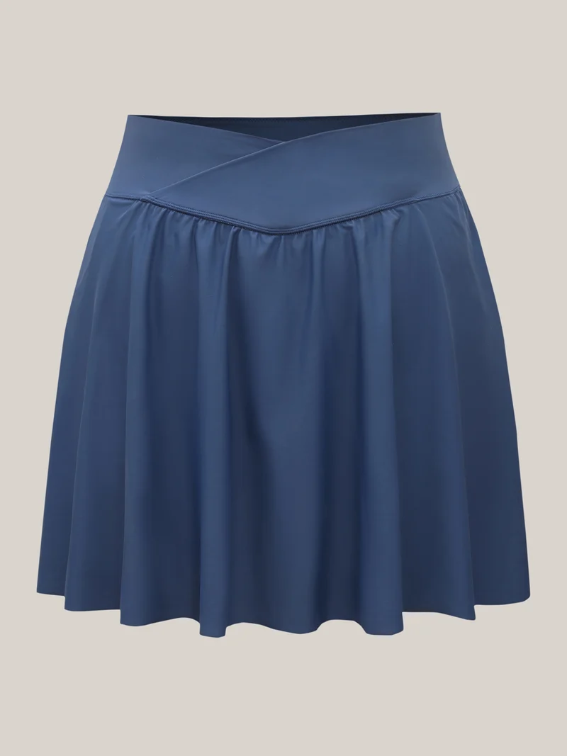 Crossover Waist Pockets Swim Bottoms