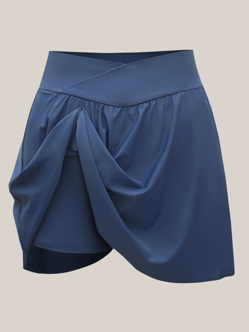 Crossover Waist Pockets Swim Bottoms