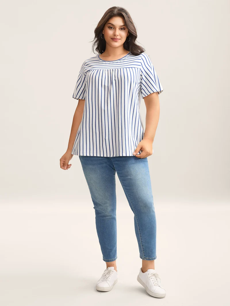 Stripes Everywhere Round Neck T-Shirt