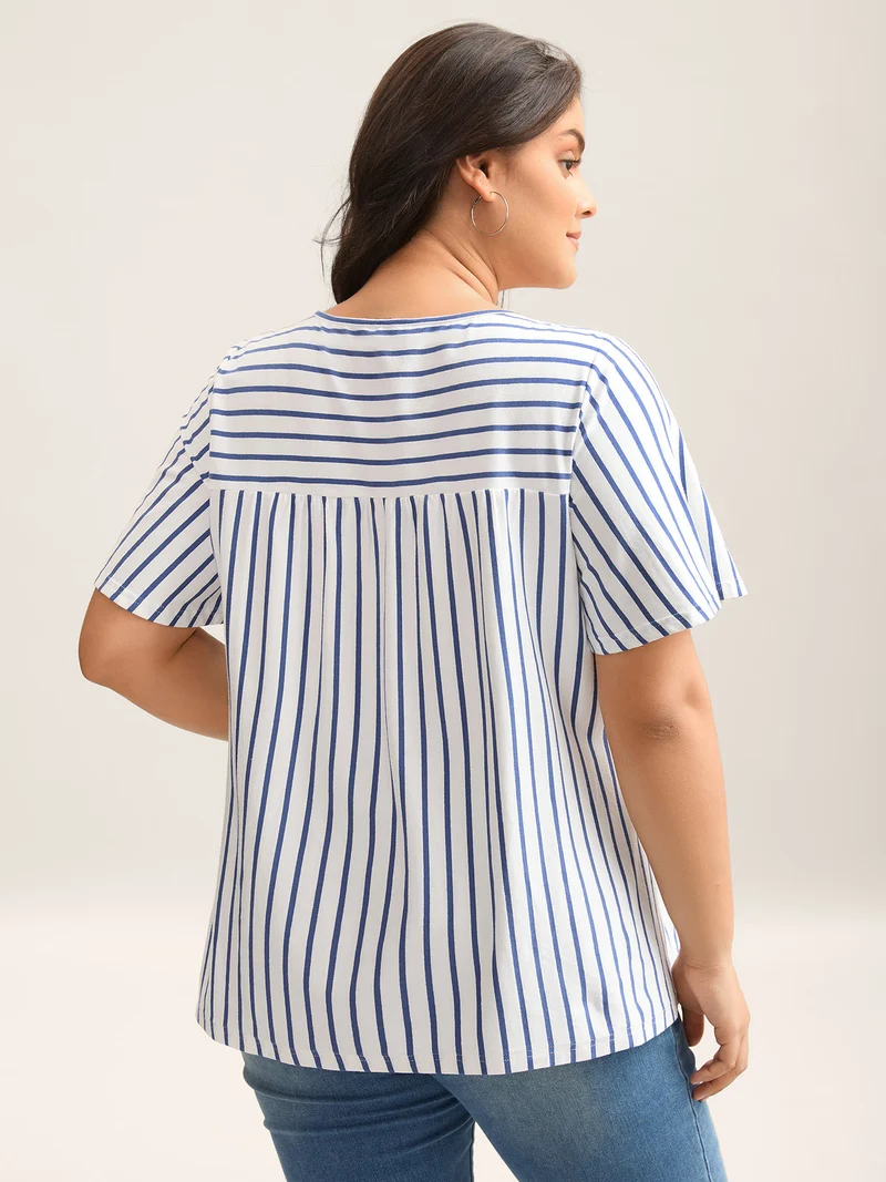 Stripes Everywhere Round Neck T-Shirt