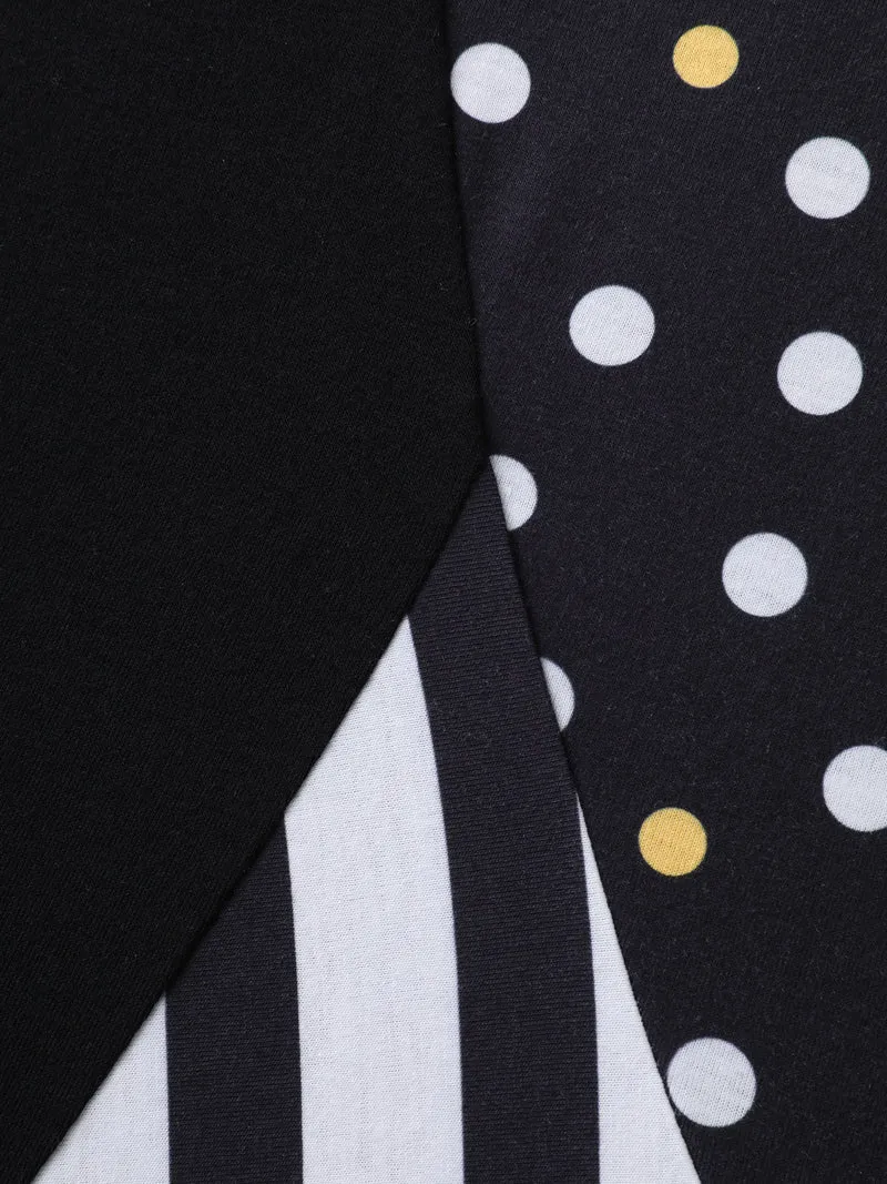 Supersoft Stretchy Polka Dots Stripe T-Shirt