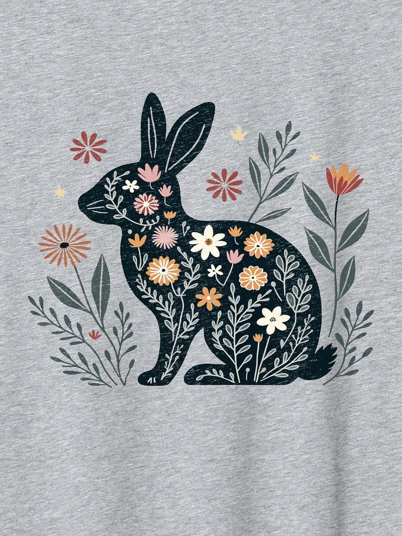 Festive Bunny Crewneck T-Shirt