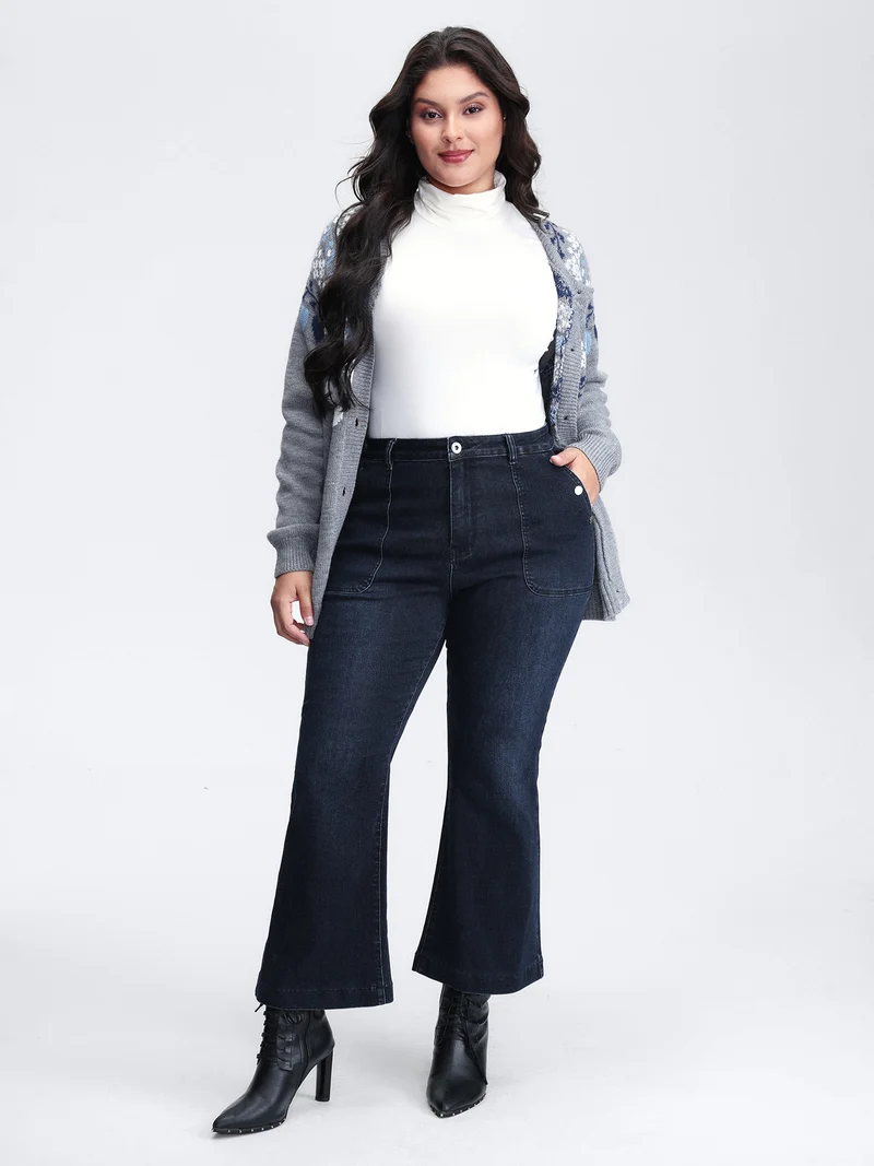 Supersoft Stretchy Patch Pockets Bootcut Jeans