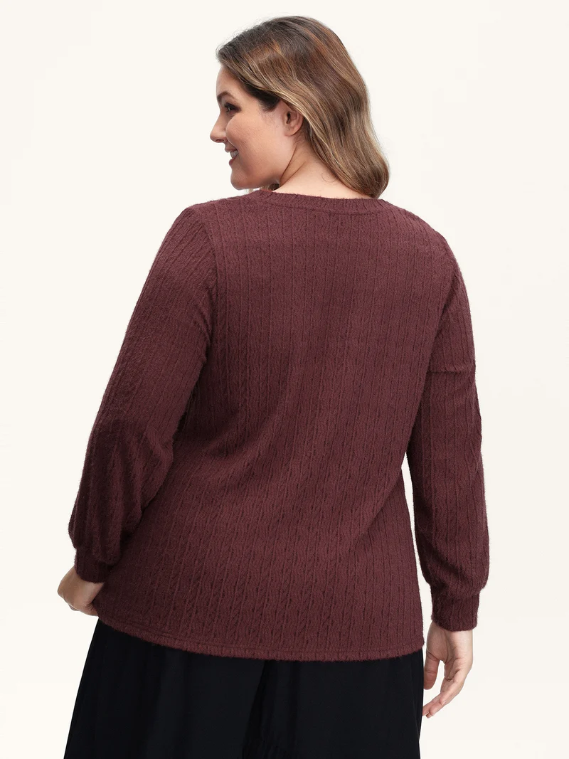 Textured Stretchy Furry Fabric T-Shirt