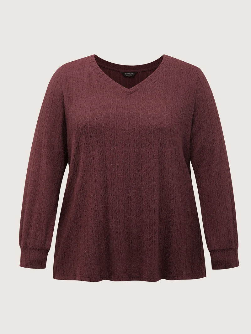 Textured Stretchy Furry Fabric T-Shirt