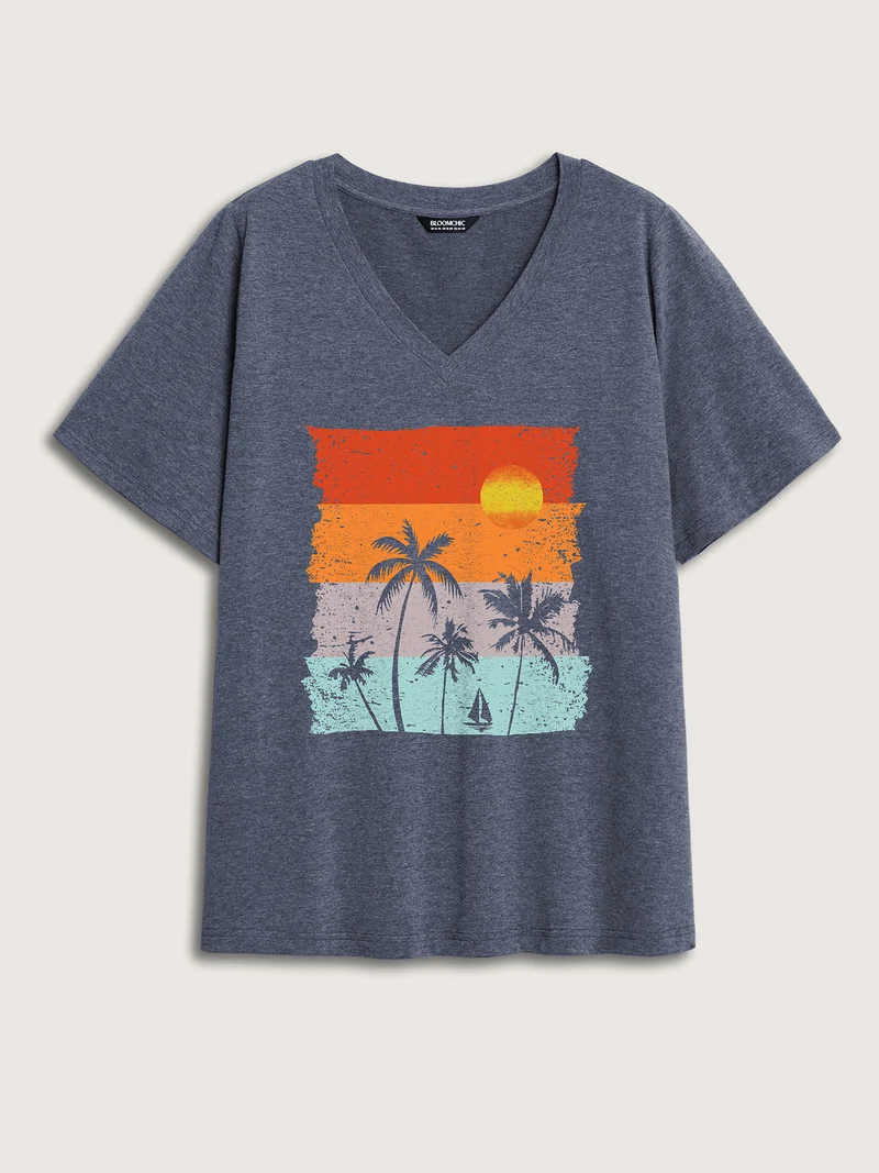 Island Vibes V-Neck T-Shirt
