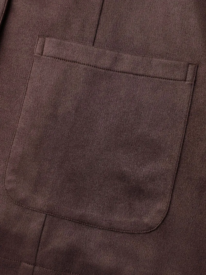 Suede Lined Button-Down Jacket