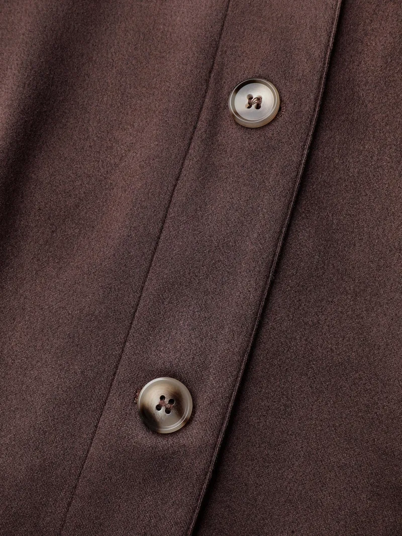 Suede Lined Button-Down Jacket
