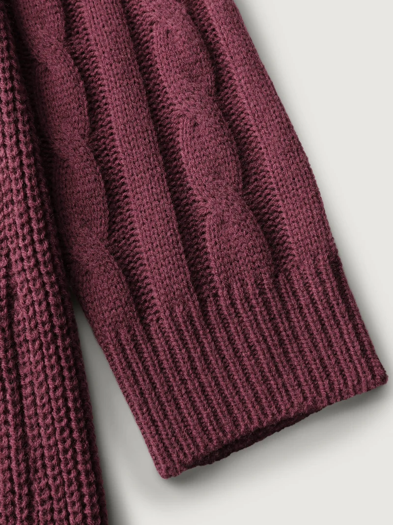 Cinched-Waist Sweetheart Textured A-Line Pullover