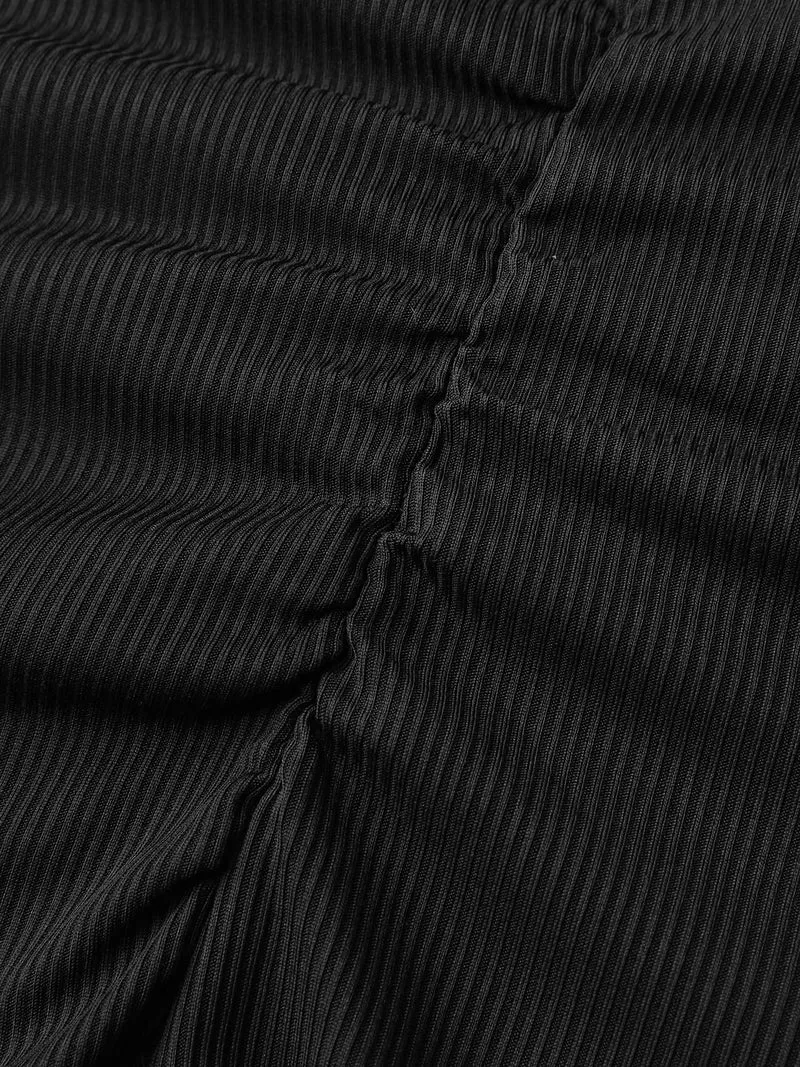 Asymmetric Gathered Fitted Vest