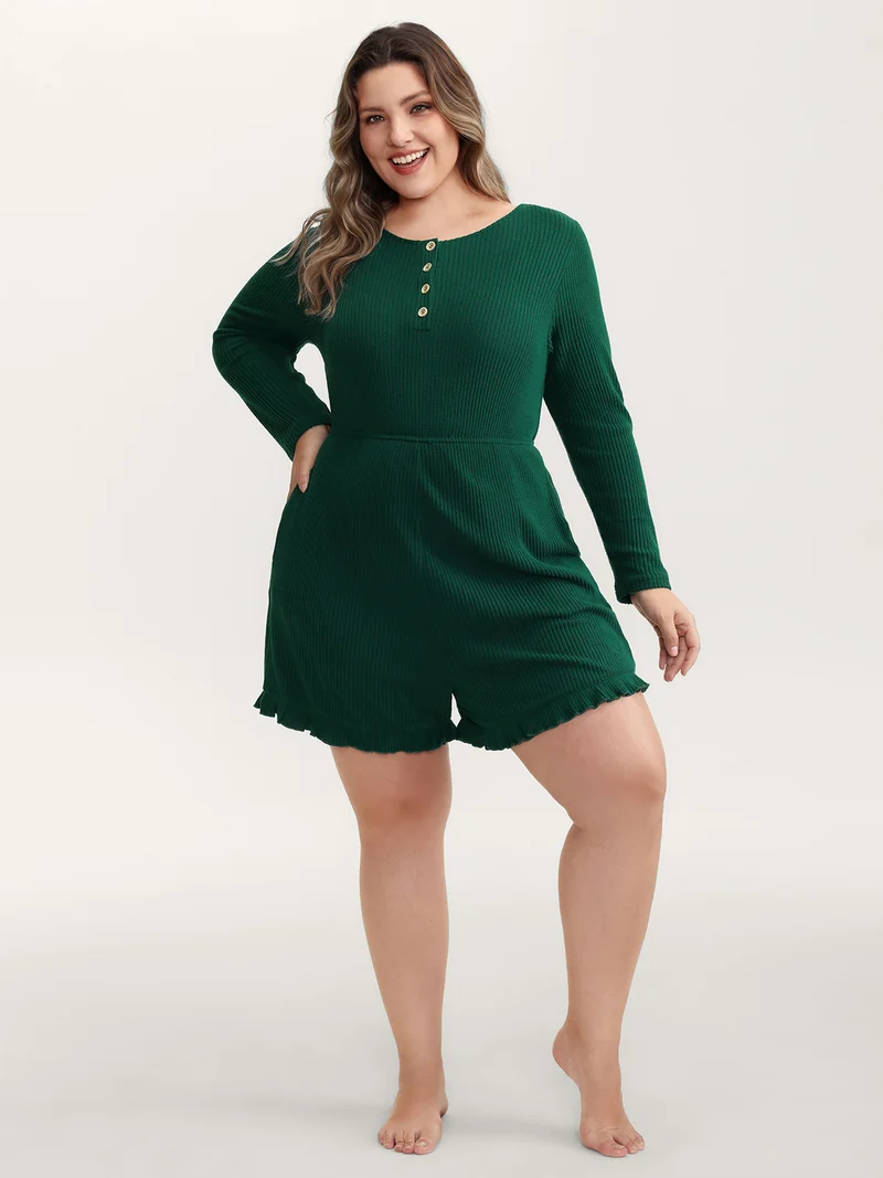 Skin-Friendly Textured Sleep Romper