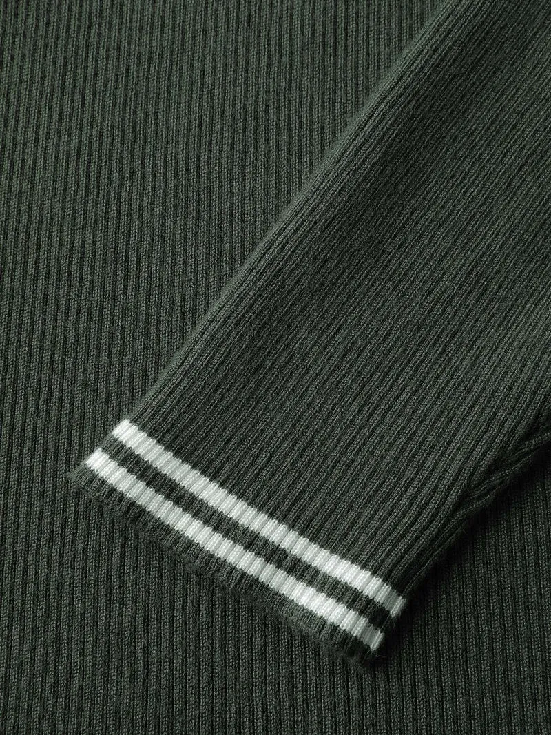 Supersoft Polo Collar Textured Fitted Pullover