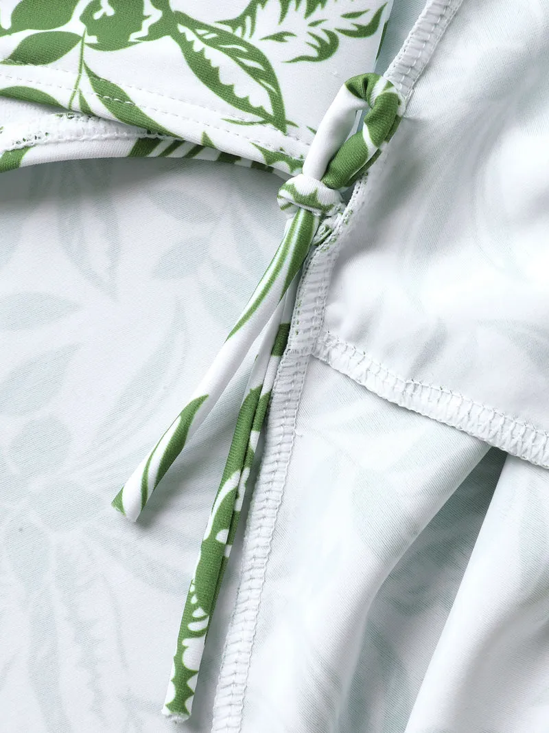 Anti-Float Tie Floral Print Swim Dress