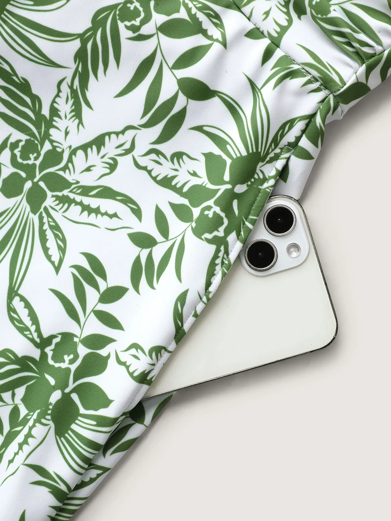 Anti-Float Tie Floral Print Swim Dress