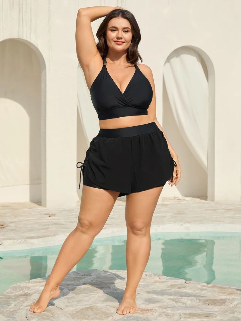 Adjustable Side Drawstring Swim Bottoms