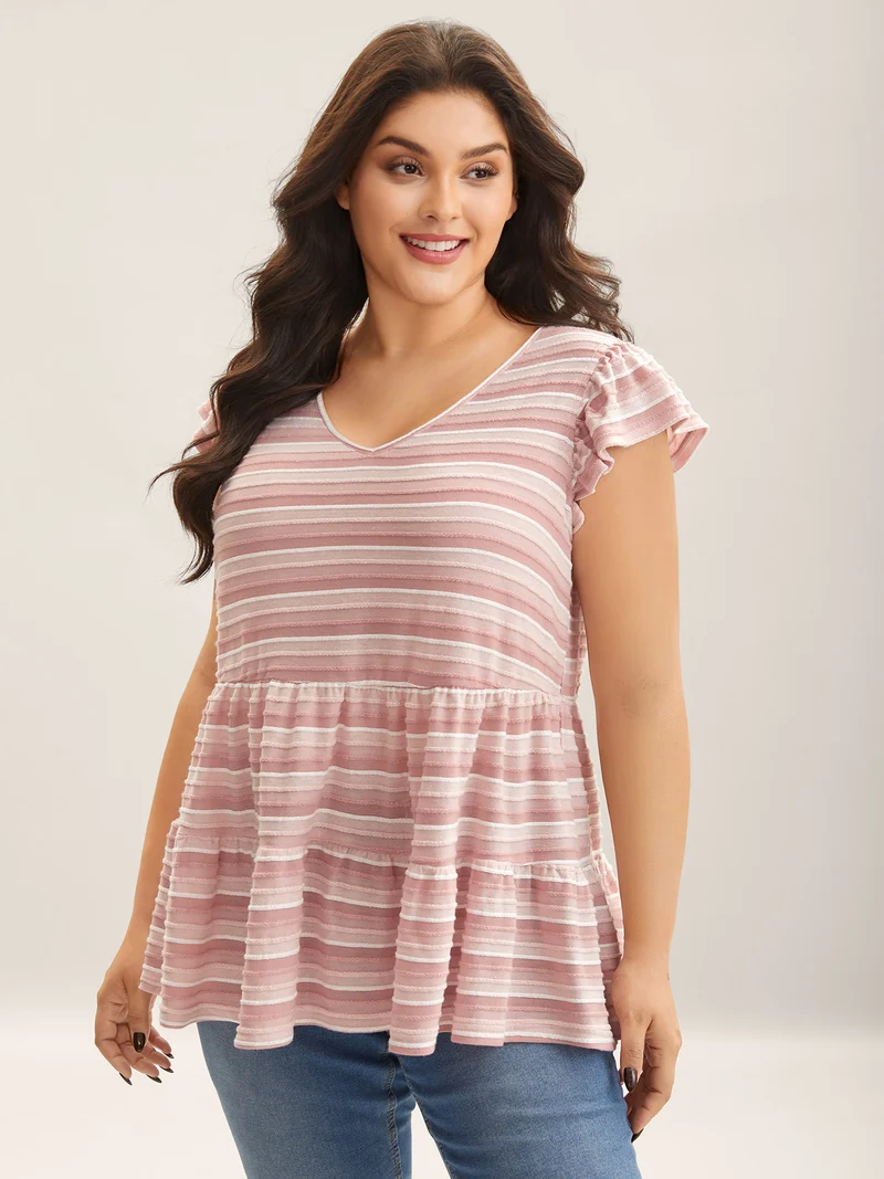 Stretchy Stripe Print Tank Top
