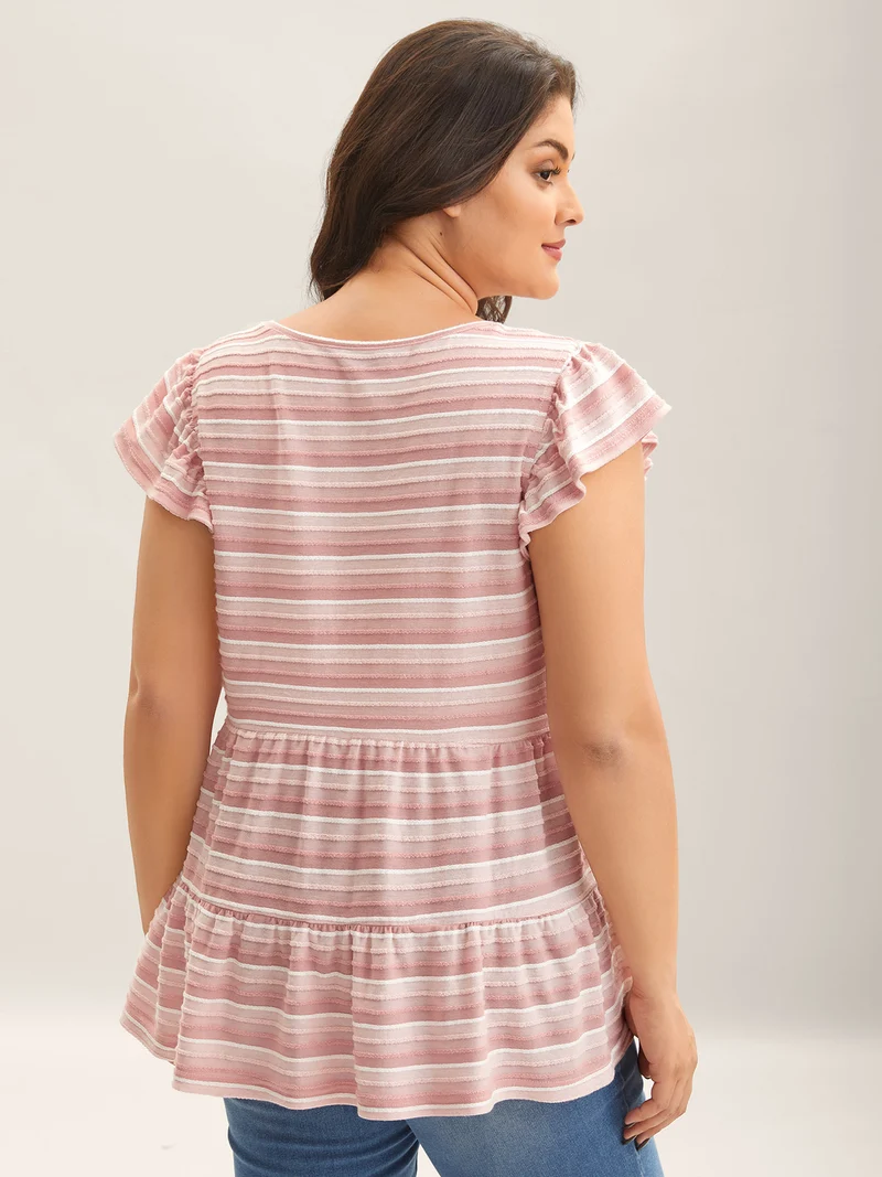 Stretchy Stripe Print Tank Top