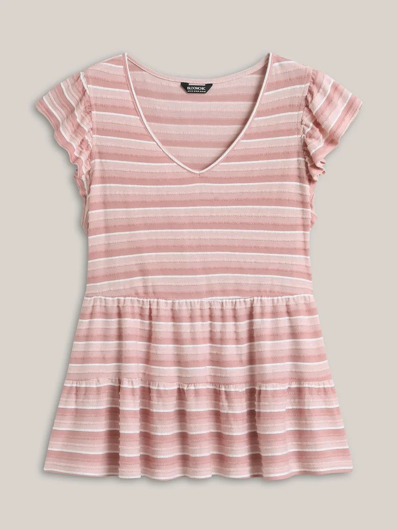 Stretchy Stripe Print Tank Top