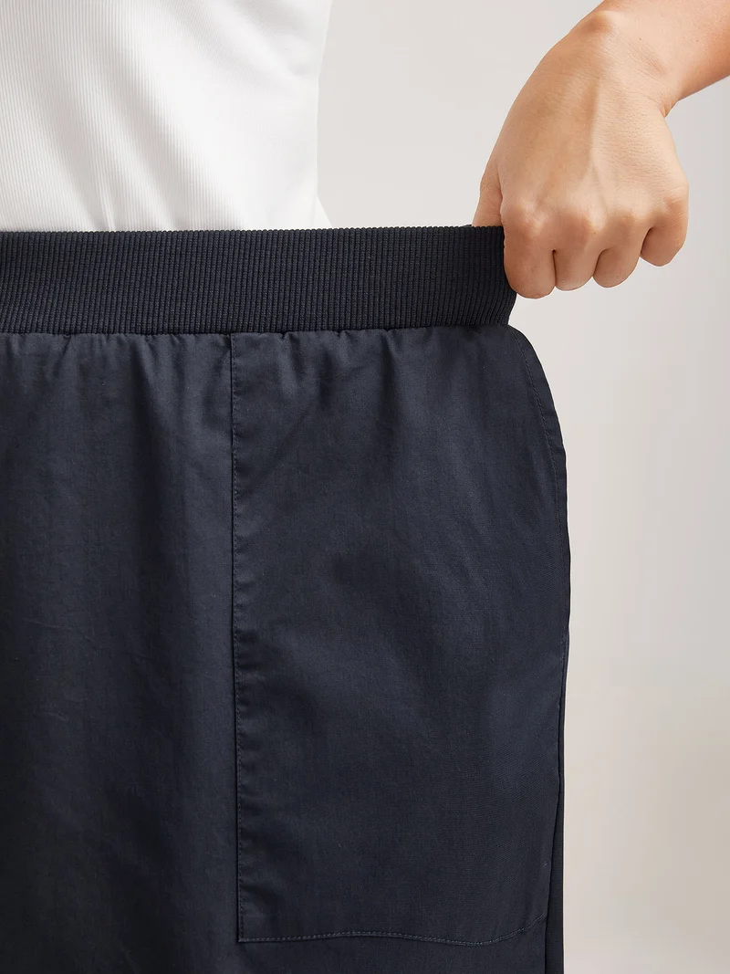 Cotton Pull-On Waist Solid Jogger Pants