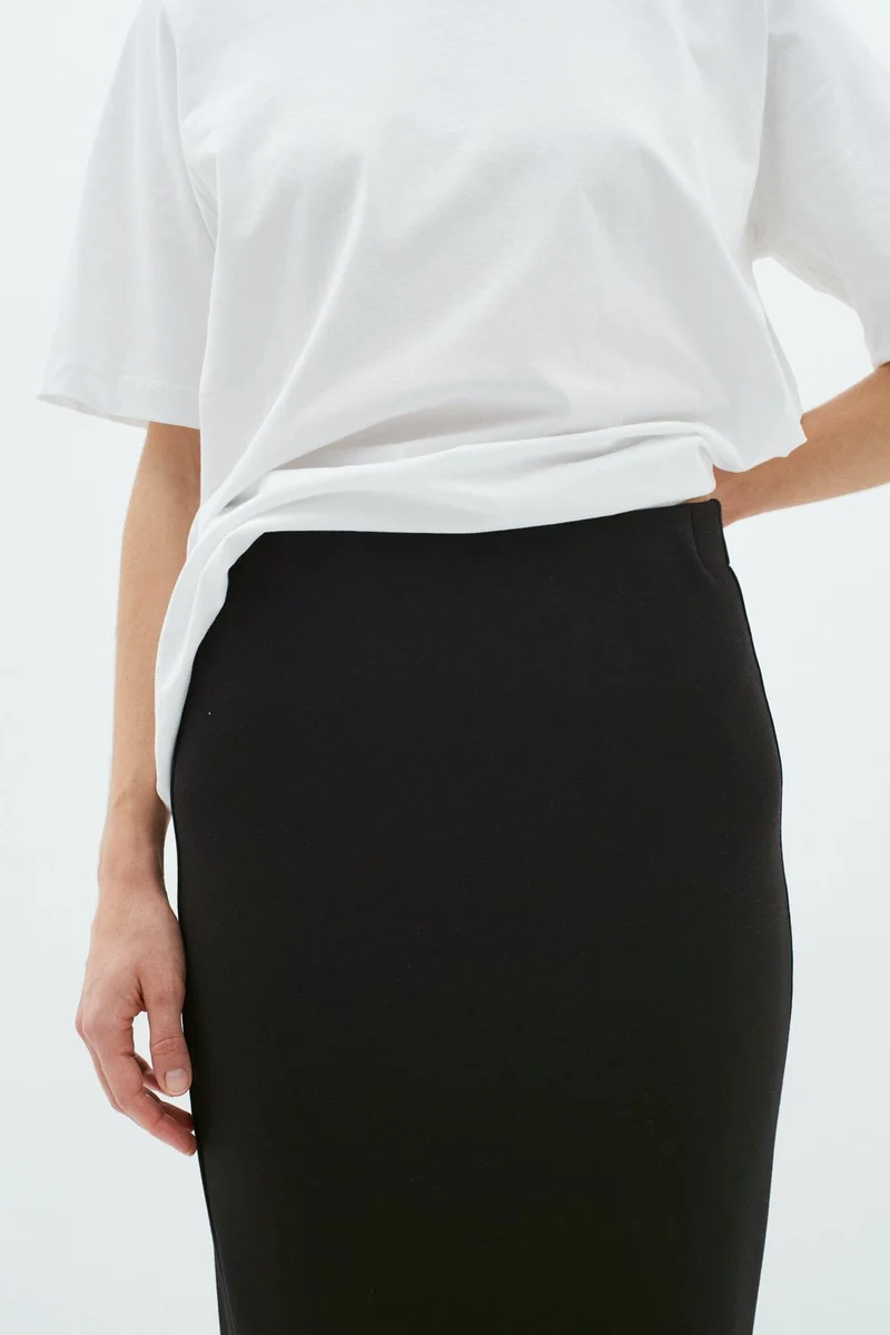 Jupe midi droite Aida