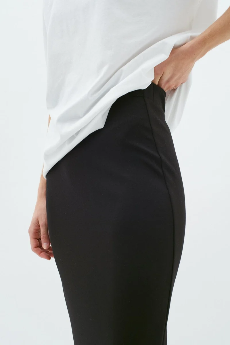 Jupe midi droite Aida