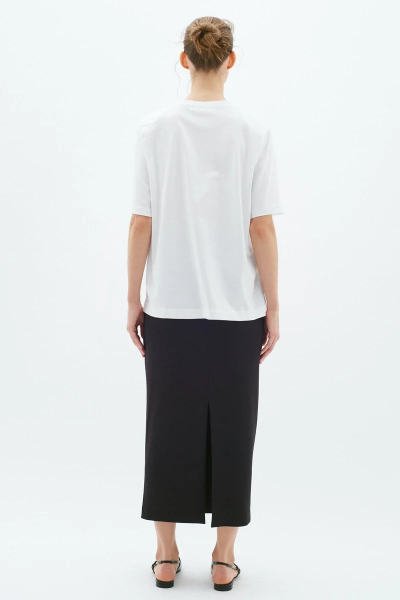 Jupe midi droite Aida
