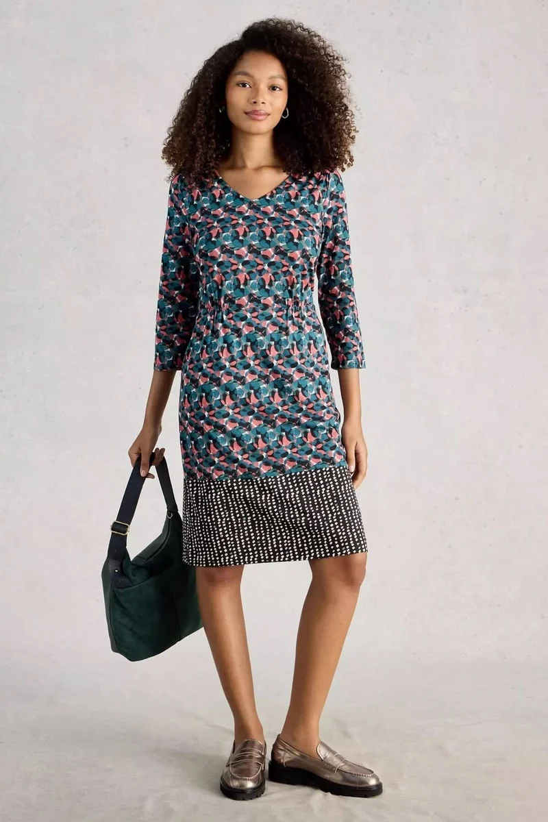 Robe à col V Tallie