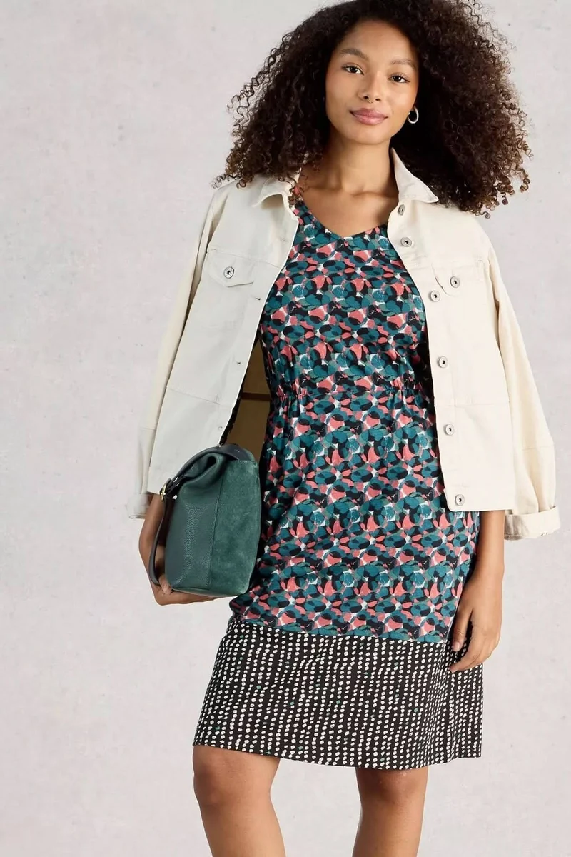Robe à col V Tallie