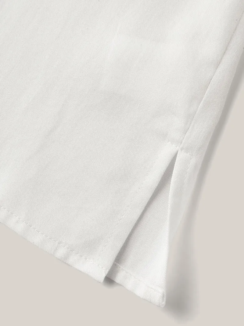 Eyelet Trim Sheer Button Detail Blouse