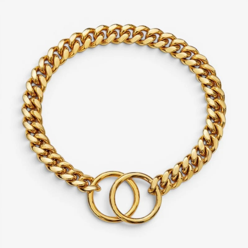 Collier à chaîne maille cubaine pour chien