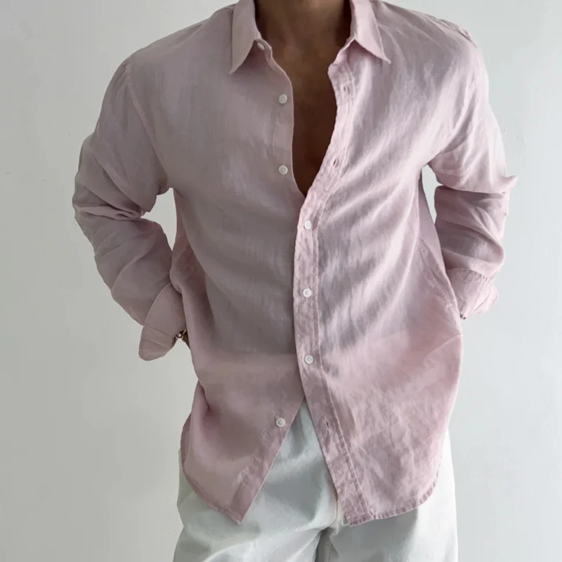Chemise à manches longues pour homme
